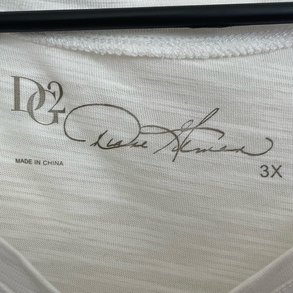 DG2 White Sheer Ruffle Top - Picture 2 of 10